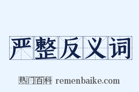 严整反义词是什么意思的图片
